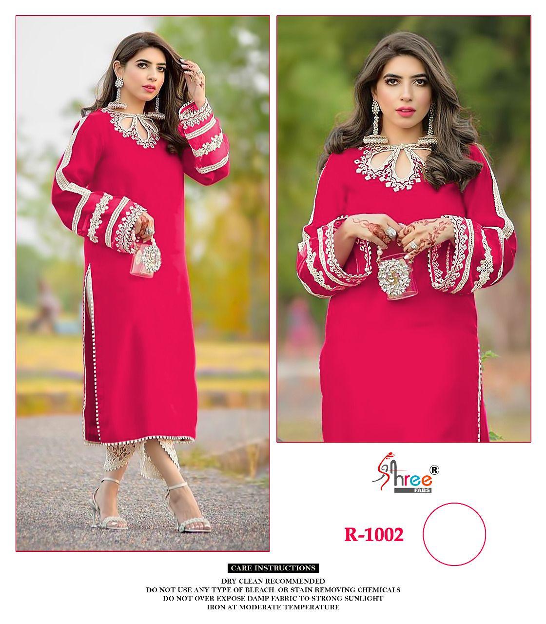 Shree R 1002 A To C Pakistani Western Top Bottom Collection
